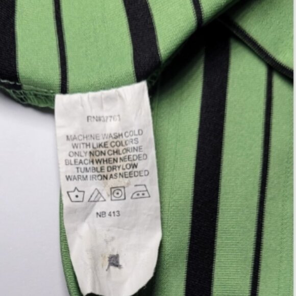 PGA Tour Mens Green and Black Striped Short Sleeve Polo Size XXL - Picture 6 of 10